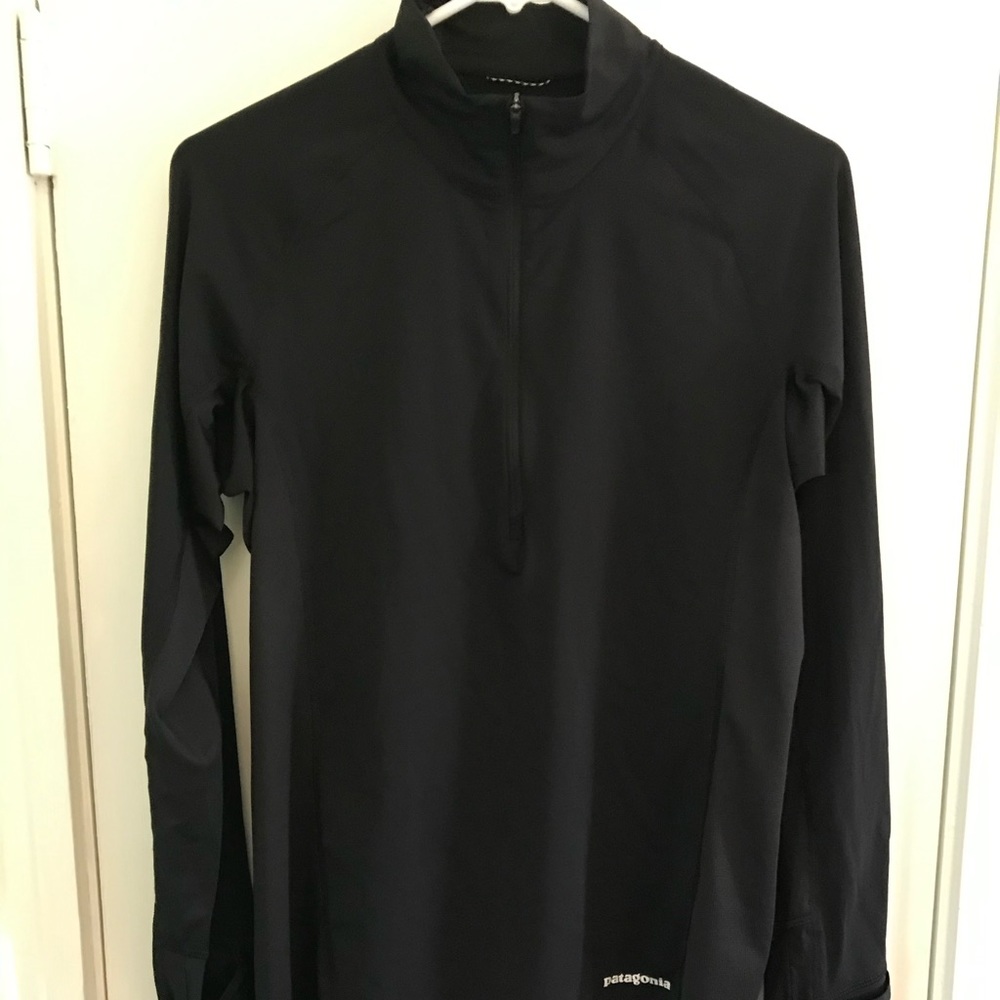 Patagonia 1/4 Zip Black Lightweight Pullover, Sz M